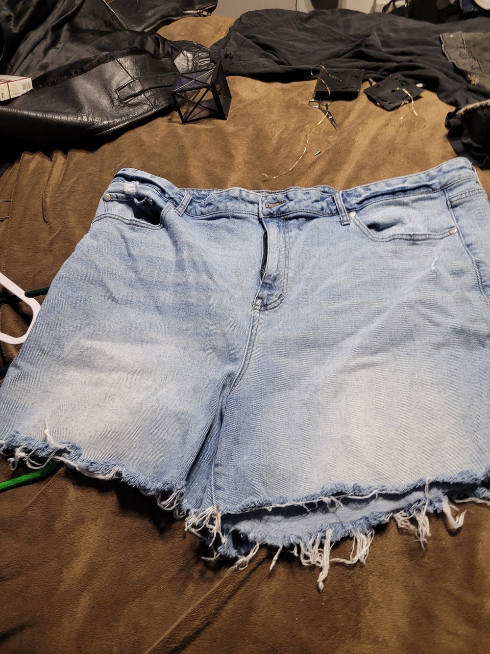 Light Blue Denim Women's Cutoff Shorts